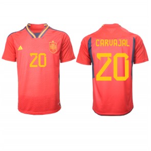 Spanien Daniel Carvajal #20 Hemmatröja VM 2022 Kortärmad